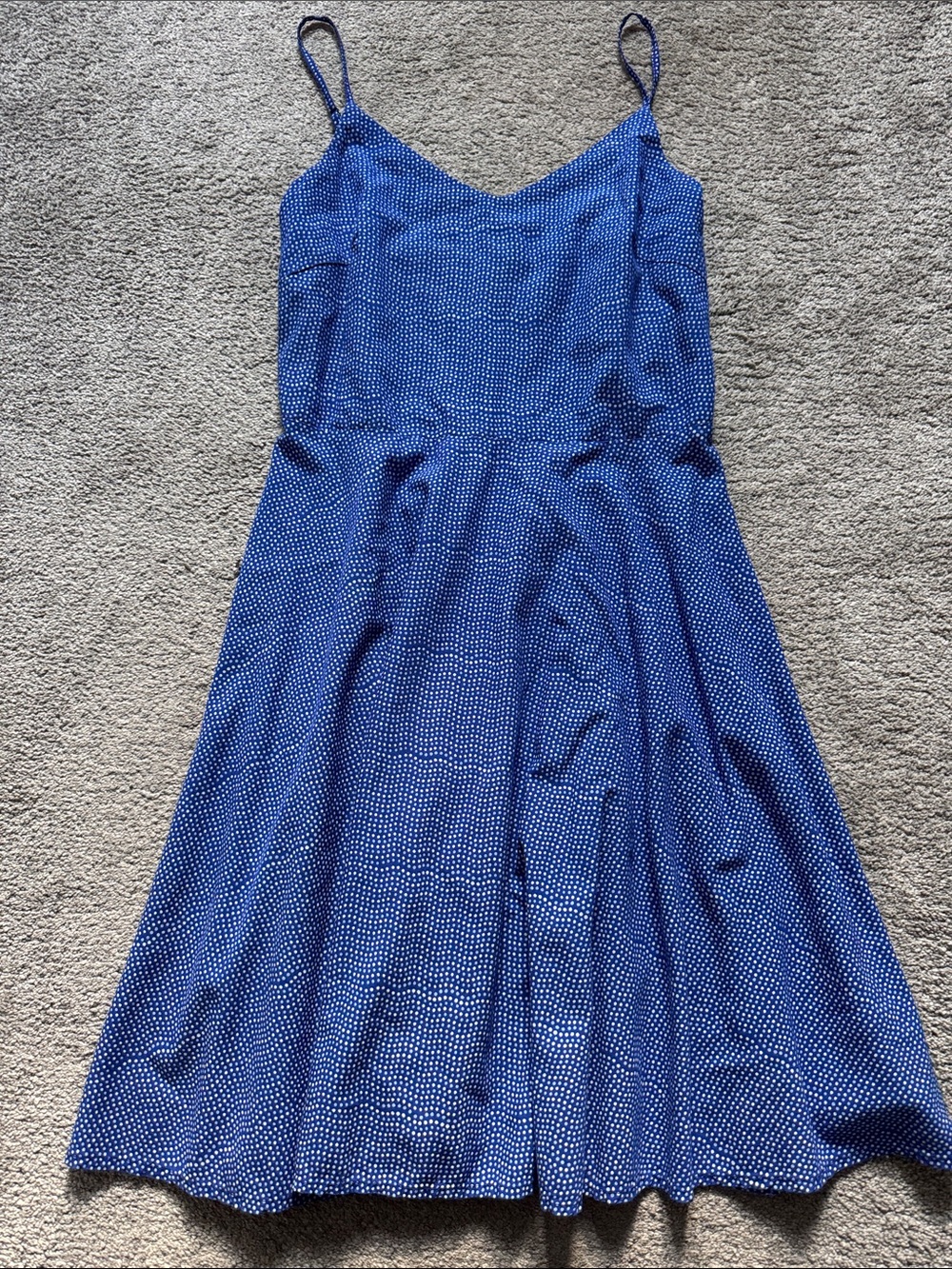 GAP Royal Blue Polka Dot Cami Midi Dress Size XS